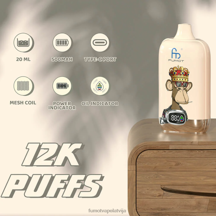 Fumot Digital Box 12000 20 ml vienreizējās lietošanas vape pod - (1 gab.) - Fumot Vape Flavors HZ2X2138 jauktas ogas